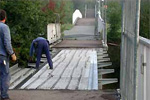Reparatur einer Brückenkonstruktion in Schwieberdingen Kreis Ludwigsburg